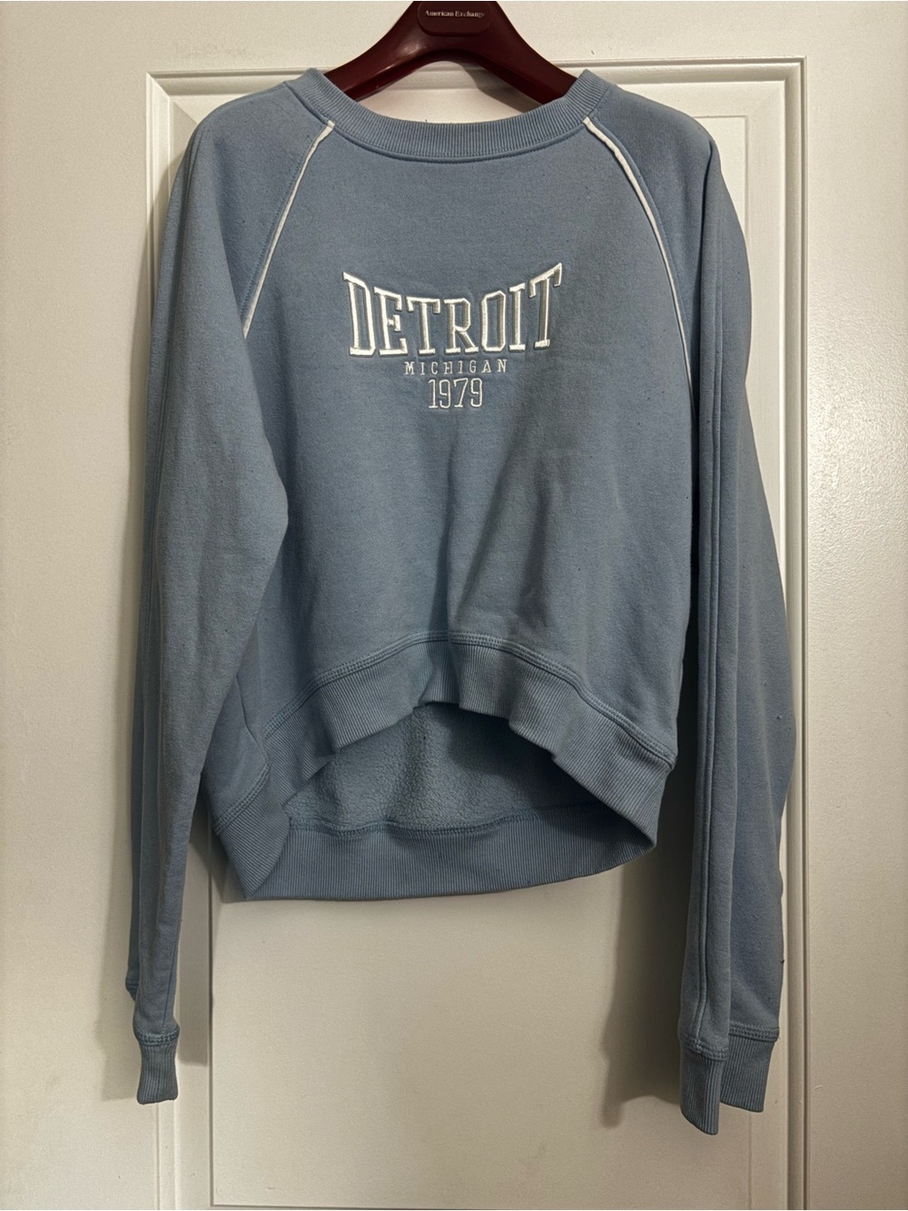 Primark Light Blue 'Detroit 1979' Crewneck Sweater
